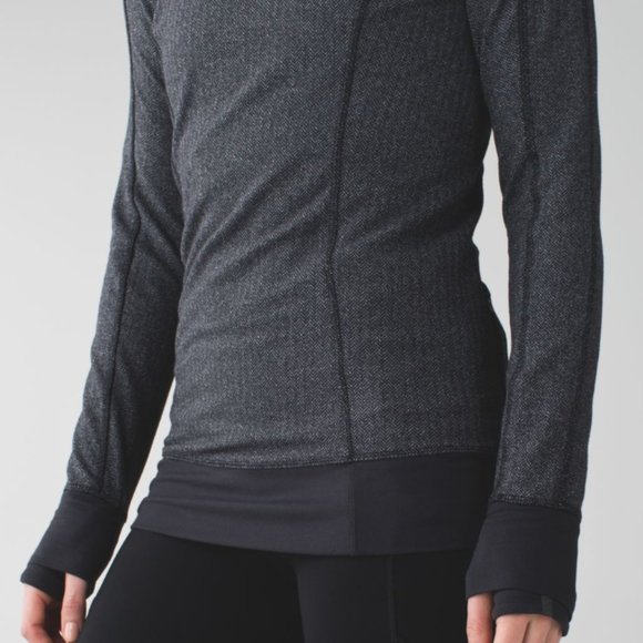 Like New Lululemon Women’s Think Fast Herringbone Hoodie, Size 2 - Picture 7 of 13